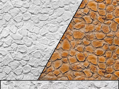 White And Orange Natural Stone Wall Texture Design For Interior Exteriors 3d model