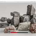 Natural Mixed Size Stones And Smooth Wooden Pieces For Home Decorative Projects