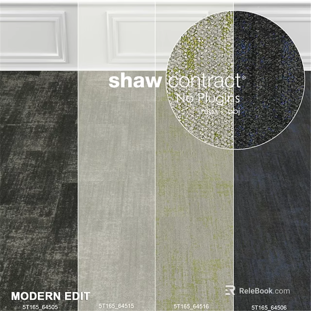 Shaw Contract Square Carpet With No Pile Design And Various Colors Options 3d model 
