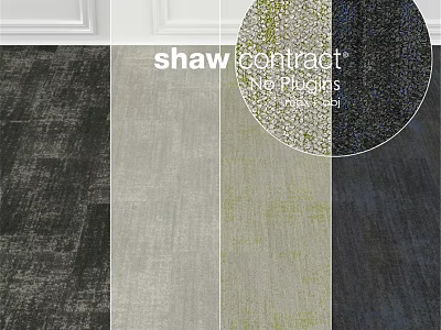 Shaw Contract Square Carpet With No Pile Design And Various Colors Options 3d model