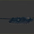 Blue Armored Military Vehicle With Turret Cannon Tracks And Antenna Emblem