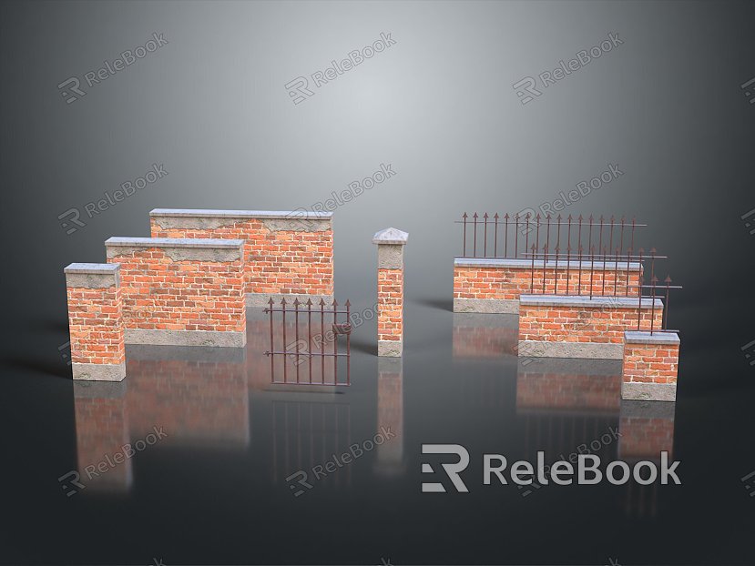 Wall brick wall red brick red brick wall old brick wall old wall outdoor articles realistic model