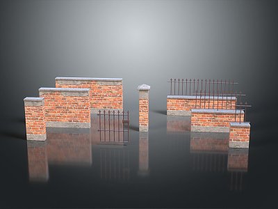 Wall brick wall red brick red brick wall old brick wall old wall outdoor articles realistic model