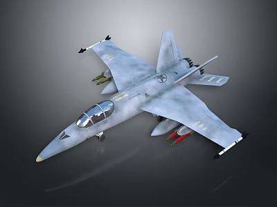 3D Rendered Gray Fighter Jet With Detailed Cockpit And Weapon Mounts 3d model