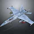 3D Rendered Gray Fighter Jet With Detailed Cockpit And Weapon Mounts