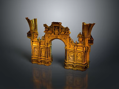 Puerto Rico Gate Ancient Gate San Juan Gatehouse Stone Gatehouse in Puerto Rico 3d model