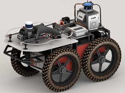 Robot unmanned car machine car remote control car 3d model