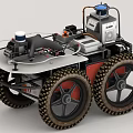 Robot unmanned car machine car remote control car 3d model