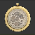 Golden Vintage Mechanical Pocket Watch With Transparent Dial And Gear Mechanism
