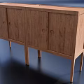 Modern Wooden Entryway Console Side Cabinet With Storage Doors And Legs