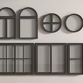Modern windows and doors aluminum alloy windows floor-to-ceiling windows casement windows broken bridge aluminum windows 3d model