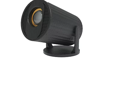 Black Outdoor Spotlight With Stable Base And Metal Construction Design 3d model