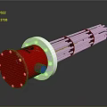 Flange Mounted Red Electric Heating Element With Multiple Silver Tubes For Household Use
