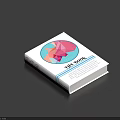 VIT BOOK Cover With Circular Pattern Colorful Geometric Abstract Design Blue Background Modern Simple