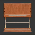 Classic Wooden Multilayer Furniture With Open Shelves Drawer And Sturdy Base