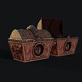 Modern Chest Modern Chest Wooden Chest Iron Chest Treasure Box Ancient 3d model