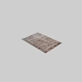 Square Carpet With Neutral Tone Textured Surface And Modern Minimalist Design