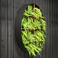 modern plant wall fsform board plywood loft 3d model