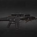 Tactical Military Rifle With High Precision Scope And Adjustable Ergonomic Stock