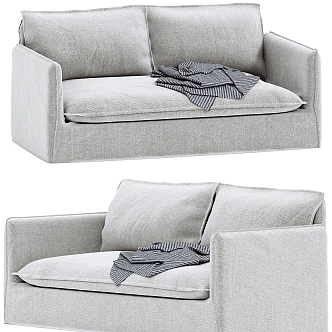 Neva Silent Wind Double Sofa Leisure Sofa 3d model