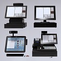 Modern cash register cash register machine ordering machine checkout machine 3d model