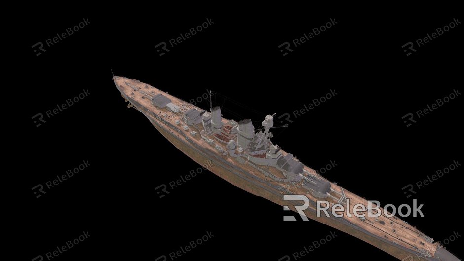 modern warship battleship destroyer model