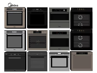 Midea Kitchen Appliances Various Style Ovens In Multiple Colors For Modern Kitchens 3d model