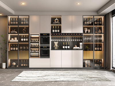 Modern Wine Cabinet 3d model