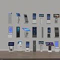 Modern Public Facilities Self Service Kiosks With Diverse Designs And Interactive Screens