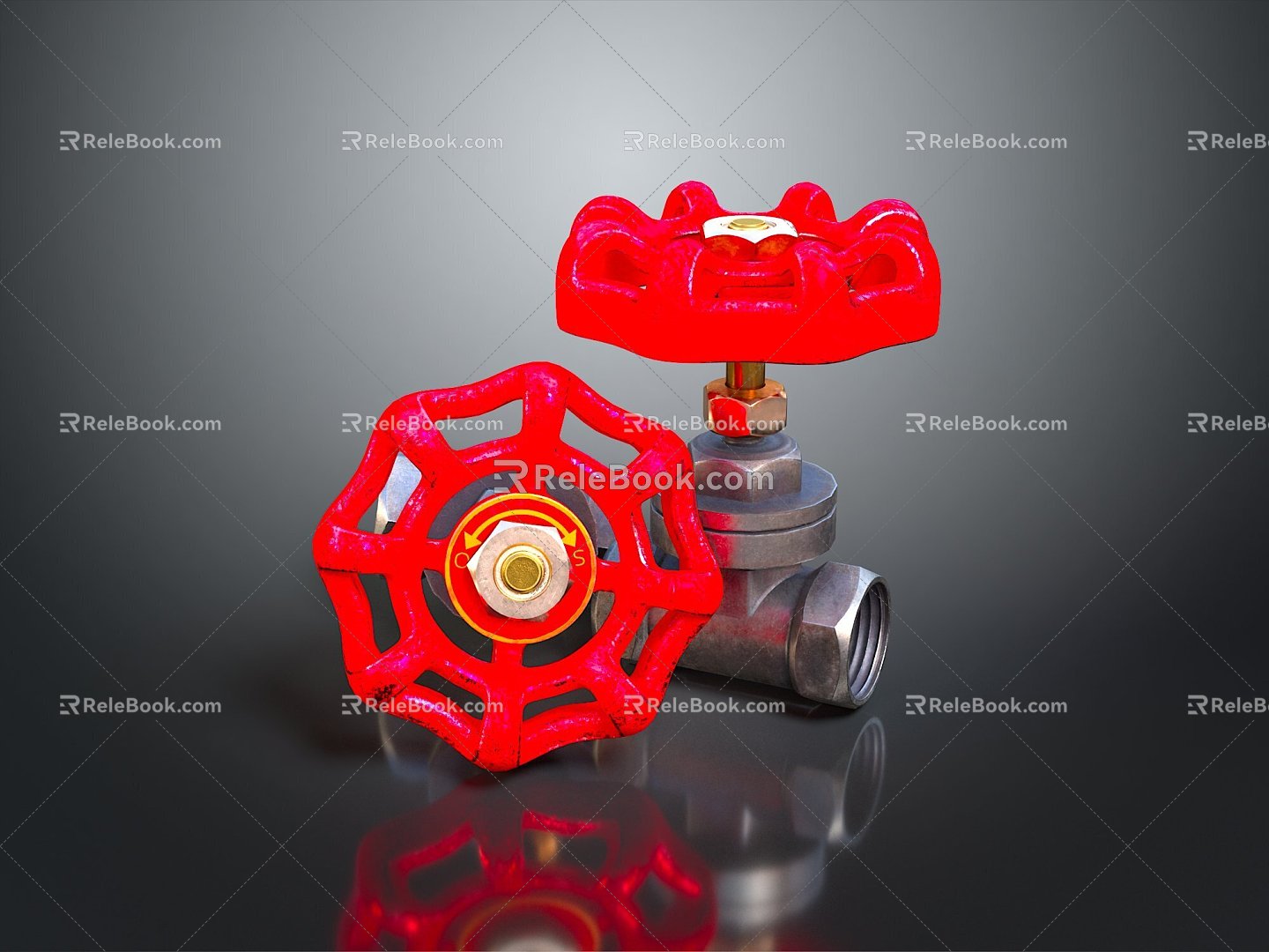 Pipe water pipe valve iron pipe fitting flange tee joint pipe water pipe valve 3d model