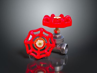 Pipe water pipe valve iron pipe fitting flange tee joint pipe water pipe valve 3d model