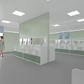 Modern Operating Room With Green Walls Surgical Table Surgical Lights Display Screen And Medical Equipment