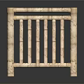 Natural Wooden Baby Crib With Simple Railing Design And Light Wood Structure