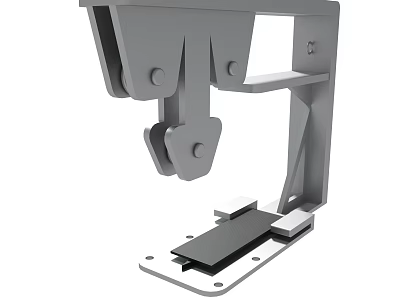 Industrial Mechanical Metal Bracket Design With Fixed Base And Components 3d model