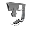 Industrial Mechanical Metal Bracket Design With Fixed Base And Components