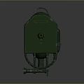Turret Turntable Railgun Sci-fi Tower Defense Game Tower Defense Sci-fi Turret Game Turret Game Battery 3d model