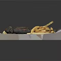 Grilled Fish Served with Crispy French Fries Lemon Wedge and Pickle on Paper