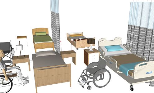 Medical Bed Modern Medical Equipment 3d model