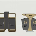 Modern Dual Compartment Trash Bins For Recyclable And Non Recyclable Waste