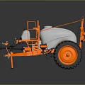 Agricultural Sprayer Equipment With Orange Long Boom White Body And Wheel Design