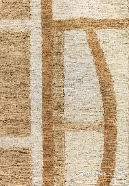 Square Rug With Geometric Pattern In Brown And Beige For Interior Decor 3d model