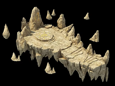 Chinese Stone Platform 3d model
