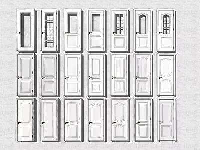 Various Hinged Door Designs For Home Interior Decoration And Renovation 3d model