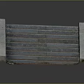 Concrete Steps Model With Inclined Slab Surface And Mossy Base Details 3d model