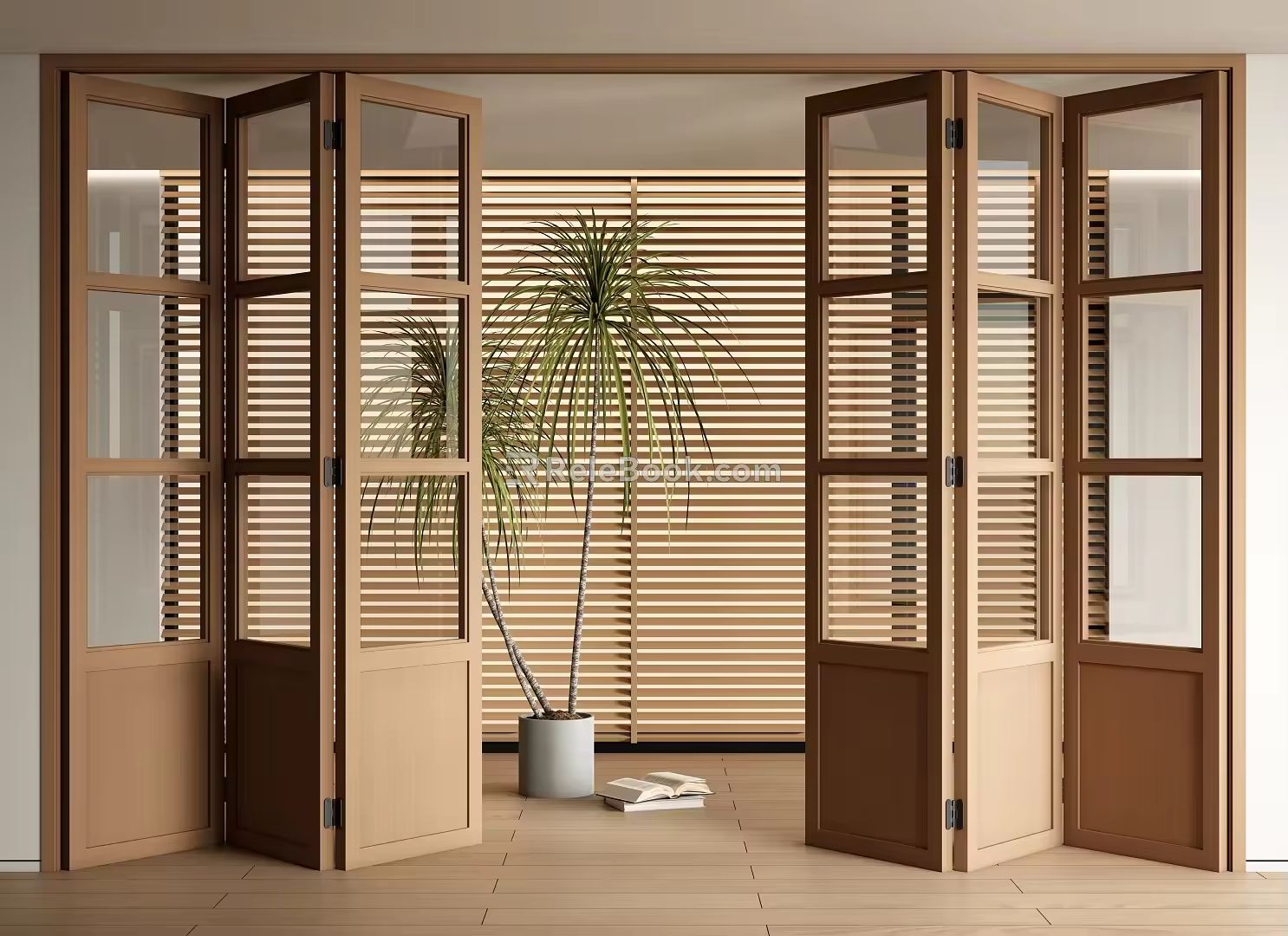 Modern folding door glass folding door multi-link sliding door sliding door shutter 3d model