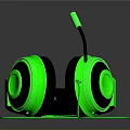 Green Wired Headphones With Microphone Soft Earpads Ergonomic Design High Quality Audio