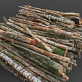 Stacked Arbor Logs With Various Trunks And Diverse Natural Wood Colors