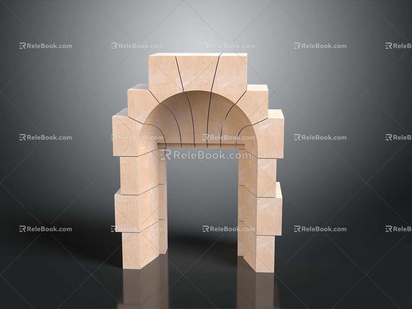 Gate House Stone Gate House Outdoor Articles Realistic 3d model