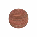 Reddish Brown Stone Textured Geometric Components With Sphere And Detailed Cubes 3d model