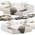 Modern Other Minotti Super Moon Sofa Fabric Velvet 3d model